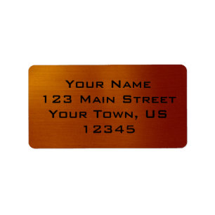 Metallic Copper Label