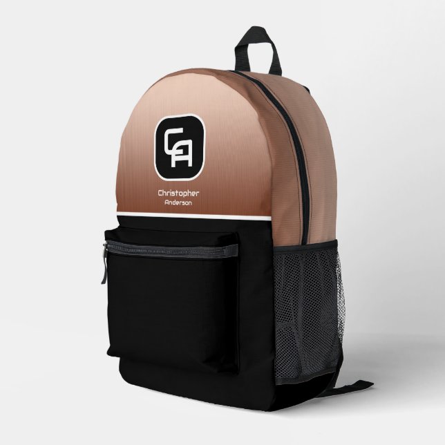 Metallic Copper Print Cut Sew Bag (Back Corner Right)