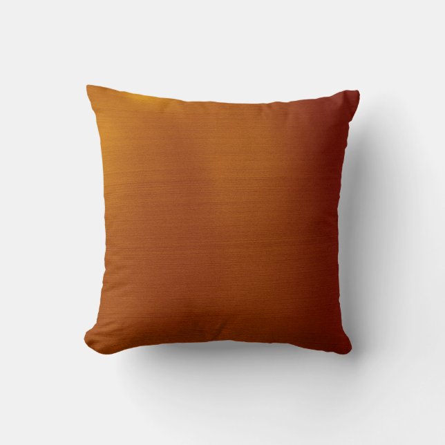 Metallic Copper Throw Pillow (Front)