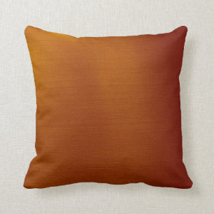 Metallic Copper Throw Pillow
