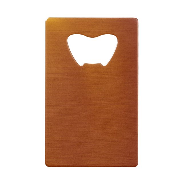 Metallic Copper Wallet Bottle Opener (Back)