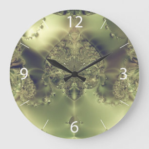 Metallic Curtain Large Clock