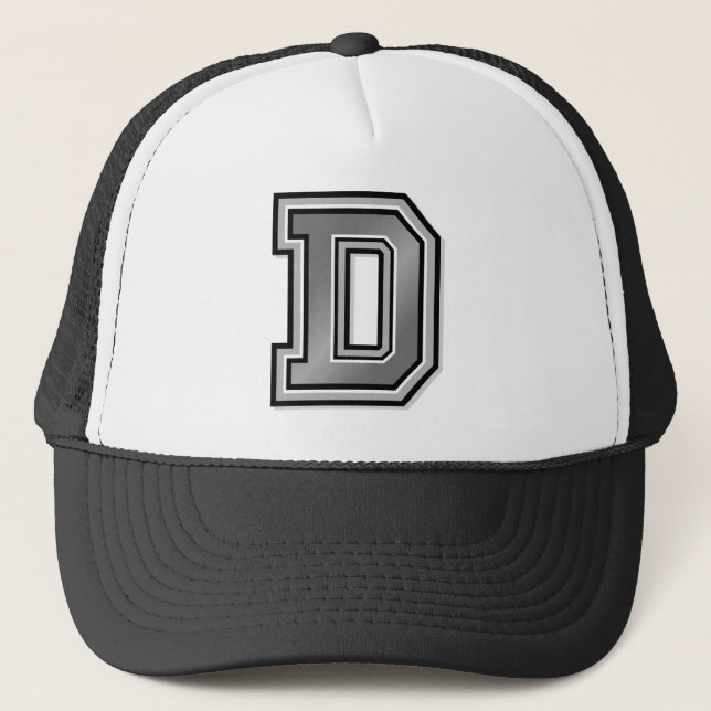 Metallic "D" Monogram Trucker Hat (Front)