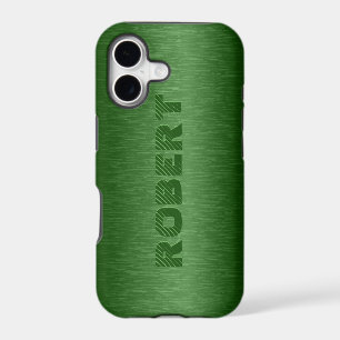 Metallic Dark-green Brushed Aluminum Look