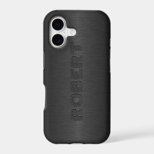 Metallic Dark-grey Brushed Aluminum Look