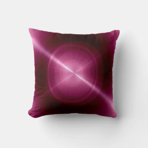 Metallic Dark Pink Stainless Steel Metal Look Throw Pillow
