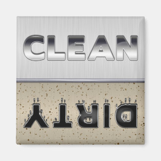 Metallic Design Clean or Dirty Dishwasher Magnet