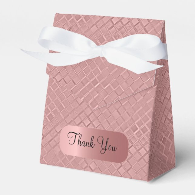 Metallic Diamond Patterns Favor Box (Front Side)