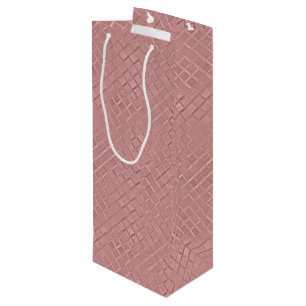 Metallic Diamond Patterns Wine Gift Bag