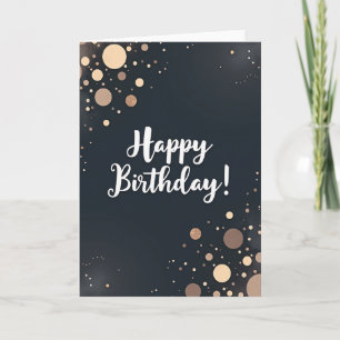 Metallic Dots Birthday Card