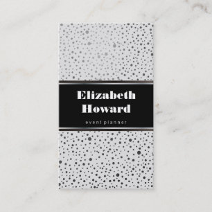 Metallic Dots Pattern White Business Card