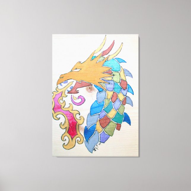 Metallic Dragon on Canvas (Front)