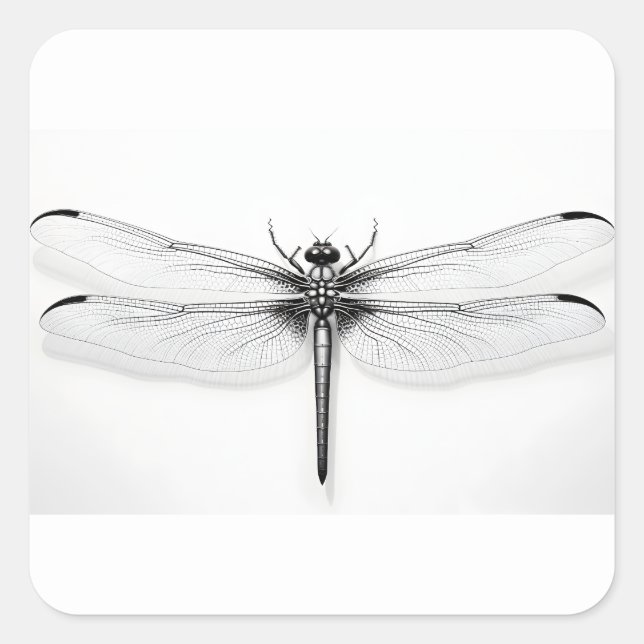 Metallic Dragonfly shirt Square Sticker (Front)