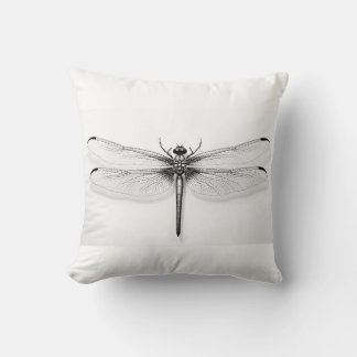 Metallic Dragonfly Throw Pillow - Unique Decor