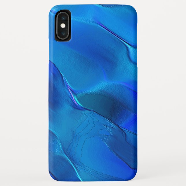 Metallic dunes in tones of vivid blue colour Case-Mate iPhone case (Back)