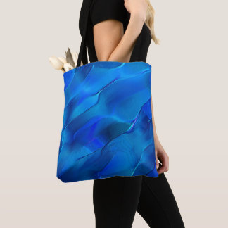 Metallic dunes in tones of vivid blue colour tote bag
