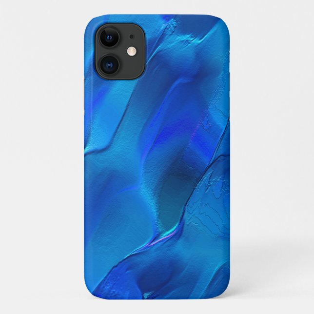 Metallic dunes in vivid blue colour Case-Mate iPhone case (Back)