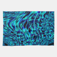 Metallic effect with crooked blue and green image