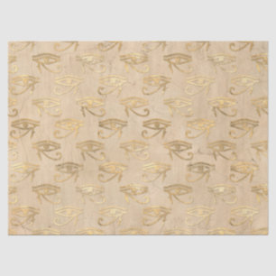 Metallic Egyptian Eye on Ivory Decoupage Tissue Paper