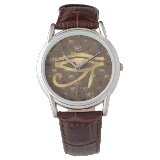 Metallic Eye of Horus Egyptian Watch (Front)