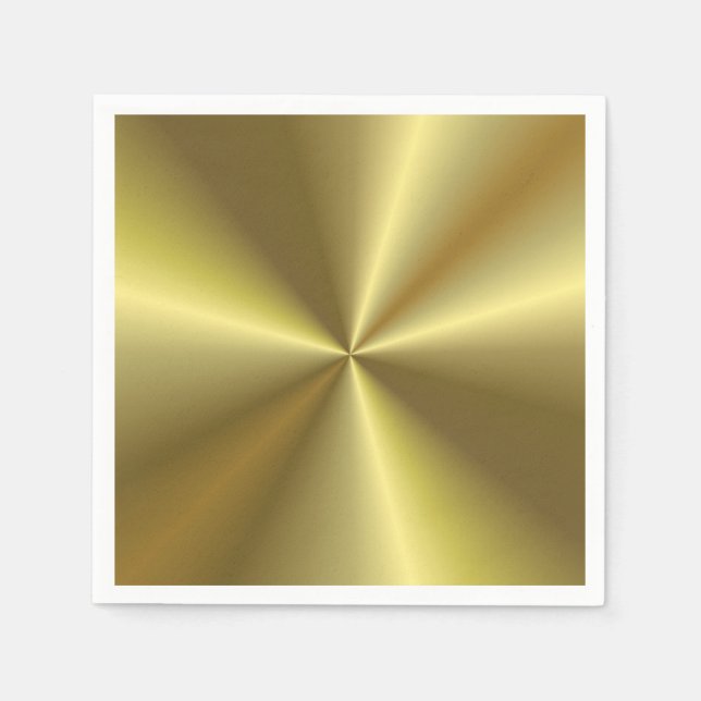 Metallic Faux Gold Look Elegant Blank Template Napkin (Front)