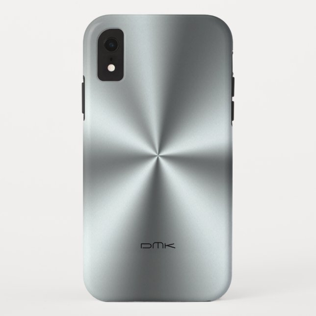 Metallic faux stainless steel look Case-Mate iPhone case (Back)