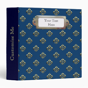Metallic Fleur de lis (Gold) Binder