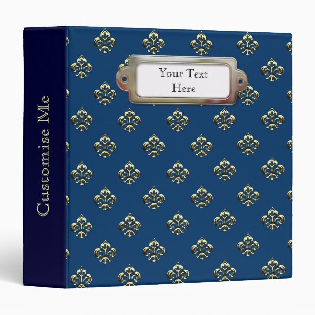 Metallic Fleur de lis (Gold) Binder (Front/Spine)