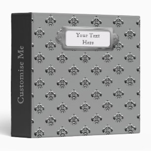 Metallic Fleur de lis (Silver) Binder
