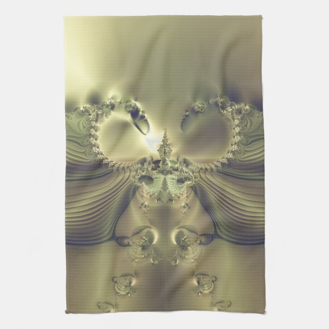 Metallic Flower Kitchen Towel (Vertical)