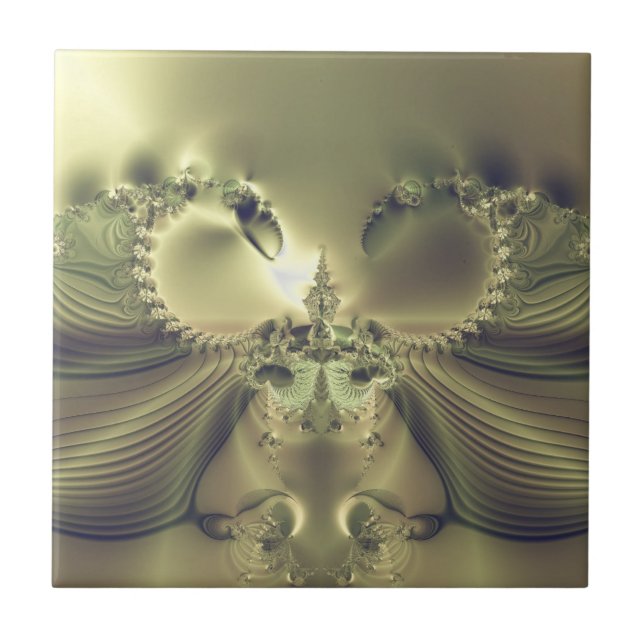 Metallic Flower Tile (Front)