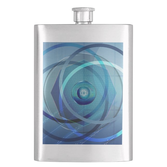 Metallic Flower - Zippo Lighter Hip Flask (Front)