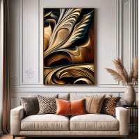 Metallic Fluid Golden Luxury