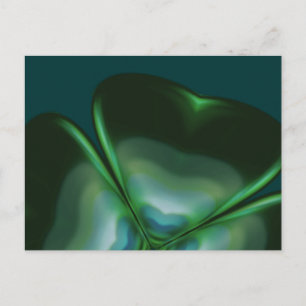 Metallic Four Leaf Clover Postcard