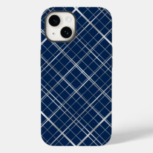 Metallic Frame Pattern.b D Blue BG Case-Mate iPhone 14 Case