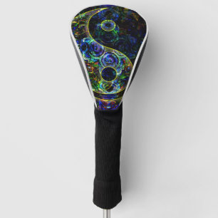 Metallic Future Urban Landscape Yin Yang Symbol Golf Head Cover