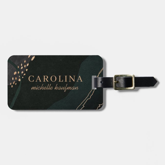 Metallic Geode Luggage Tag (Front Horizontal)