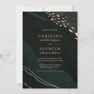 Metallic Geode Save The Date