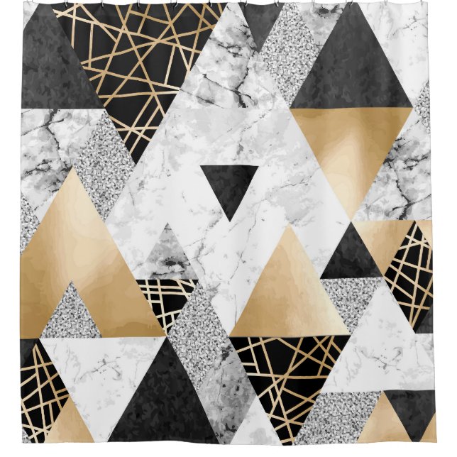 Metallic Geometric: Gold Silver Marble (Front)