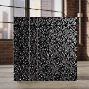 Metallic Geometric Starburst Cast Iron #6 ID1227 Tile
