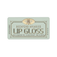 Metallic Gold 3D Framed Lip Gloss Label with Bee