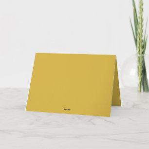 Metallic Gold Accent Blank Card for Thank You Note
