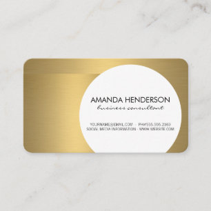 Metallic Gold Accent   Metallic Brushed Business Card
