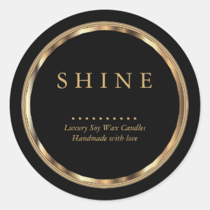 ⭐ Metallic Gold and Black Labels
