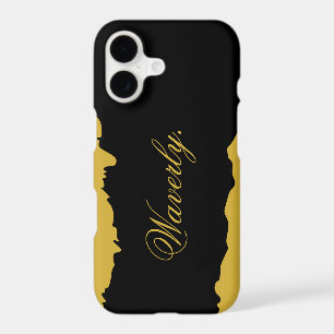 Metallic Gold and Black Stylish Personalized Name