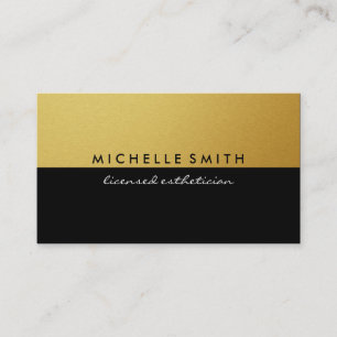 Metallic Gold and Black Two Tone Business Card