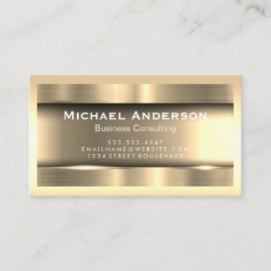 Metallic Gold and Border Business Card