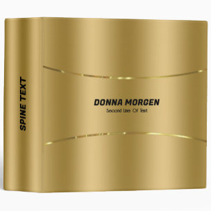 Metallic gold background and stripe frame binder