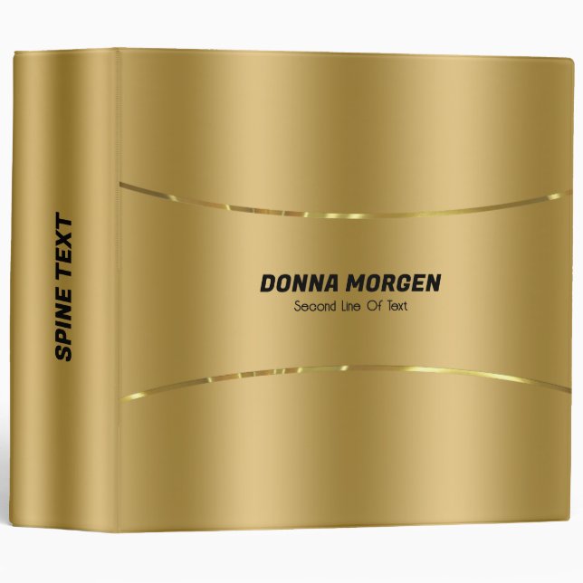 Metallic gold background and stripe frame binder (Front/Spine)