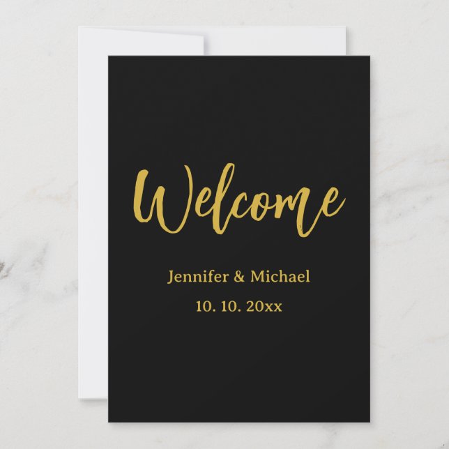 Metallic Gold & Black Professional Modern Elegant (Front)
